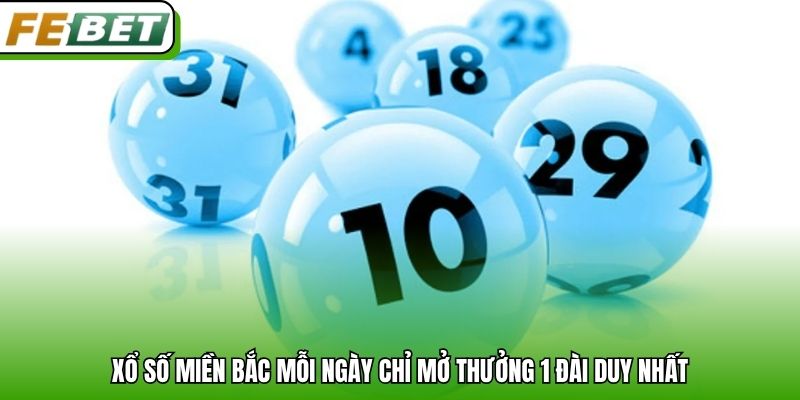 Xổ số miền Bắc mỗi ngày chỉ mở thưởng 1 đài duy nhất